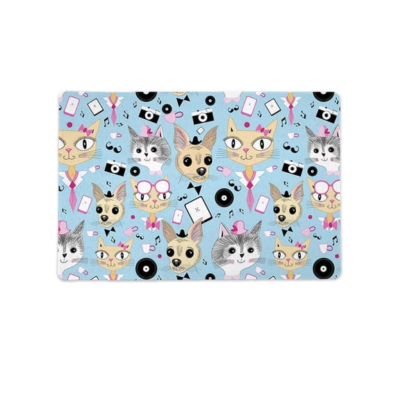 Animals And Cameras Pattern Mat Rectangle -Image by Shutterstock,