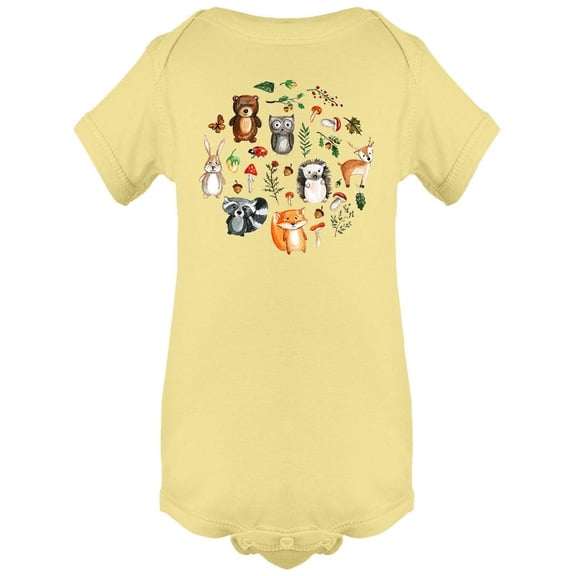 Animals And Plants Bodysuit Infant -Image by Shutterstock,  24 Months