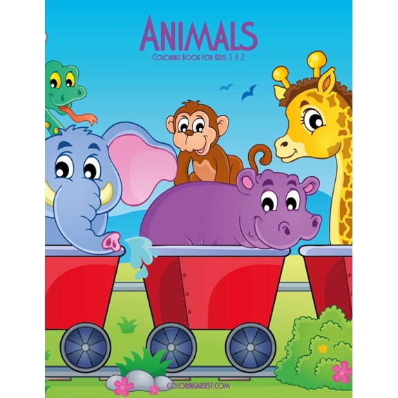 Animals Animals Coloring Book for Kids 1 & 2, (Paperback)