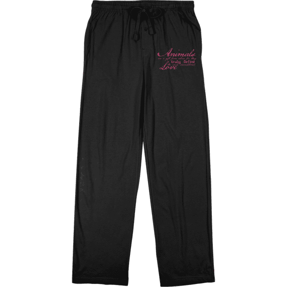 Animals Are A Gift From Above Men's Black Sleep Pajama Pants-XXL