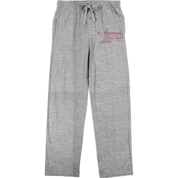 Animals Are A Gift From Above Men's Heather Gray Sleep Pajama Pants-Large