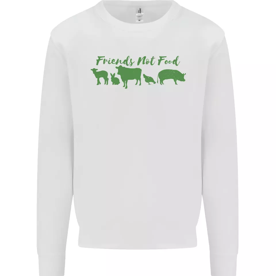 Animals Are Friends Not Food Vegan Mens Sweatshirt Jumper