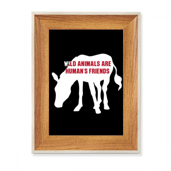 Animals Are Humans Friends Desktop Wooden Photo Frame Display Picture Art Painting Multiple Sets