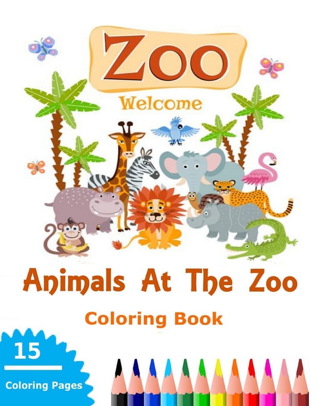 Zoo Bird and Animal - Coloring Book for adults - Bat, Quokka, Badger, Fox,  and more (Paperback)