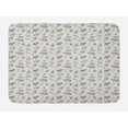 thumbnail image 1 of Animals Bath Mat, Pattern with Different Hand-drawn Style Forest Inhabitants Sketch Art, Plush Bathroom Decor Mat with Non Slip Backing, 29.5" X 17.5", Pale Grey and Taupe, by Ambesonne, 1 of 2