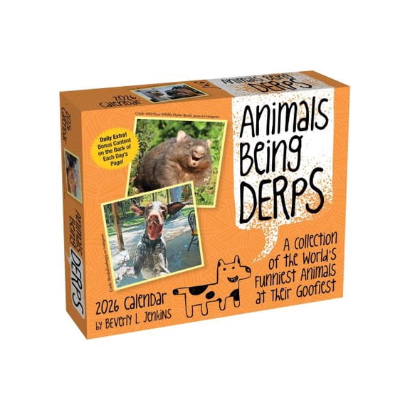 Pre-Owned Animals Being Derps 2026 Day-To-Day Calendar, (Paperback)