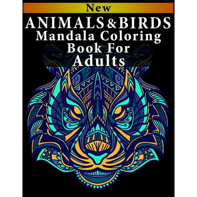 Animals & Birds Mandala Coloring Book For Adults: Animal and birds and ...