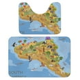 thumbnail image 1 of Animals, Birds And Sea Life Bathroom Rugs Set 2 Pieces, Bathroom Set - Quick Drying Bath Mat And U-Shaped Toilet Rug, Water Absorbent Bath Carpet For Bedroom Floor Living Room, Machine Washable, 1 of 6
