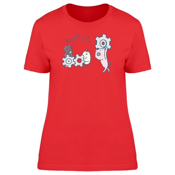 Animals Carrying Gears T-Shirt Women -Image by Shutterstock, Female Small