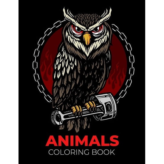 Animals Coloring Book: An Adult Coloring Book with 100 Unique Animals for Relaxation and Stress Relief, (Paperback)