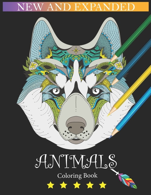 Animals Coloring Book : An Adult Coloring Book with Lions, Elephants, Owls, Horses, Dogs, Cats, and Many More! (Paperback)