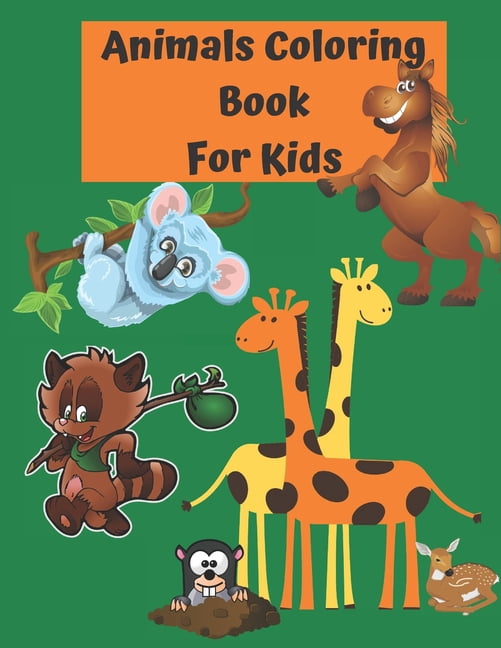 Animals Coloring Book For Kids: Coloring book for kids: Book size 8.5 x 11 inch. pages 43 in matte cover, (Paperback)
