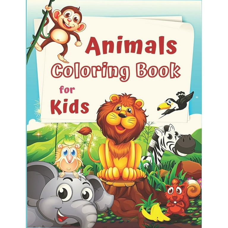coloring books for kids ages 2-4: Funny Coloring Animals Pages for Baby-2  (Paperback)
