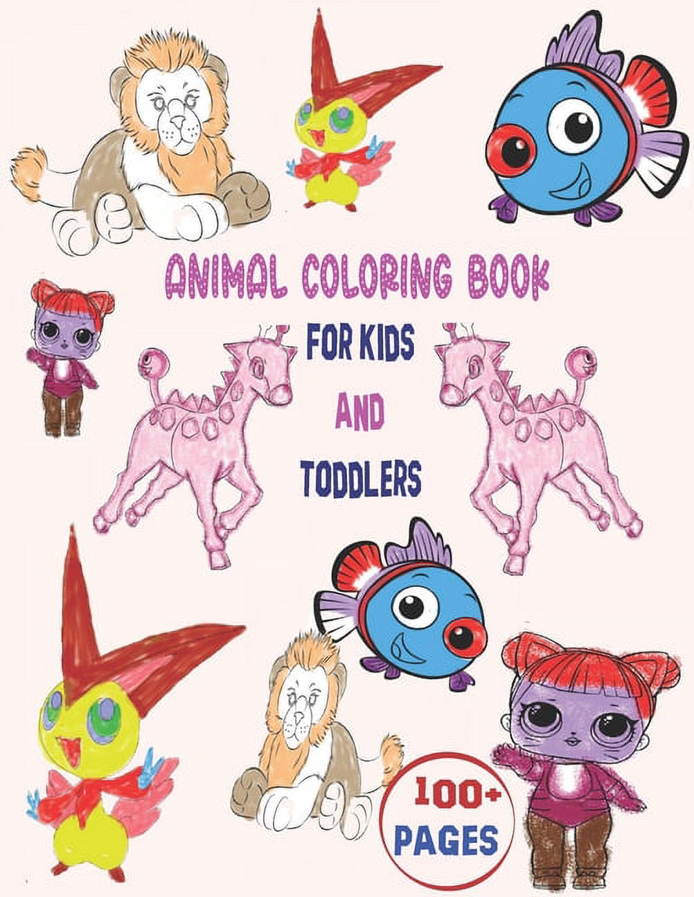 Animals Coloring Book For Kids And Toddlers: Easy and Fun Educational Coloring Pages of Animals for Little Kids Age 2-4,, (Paperback)