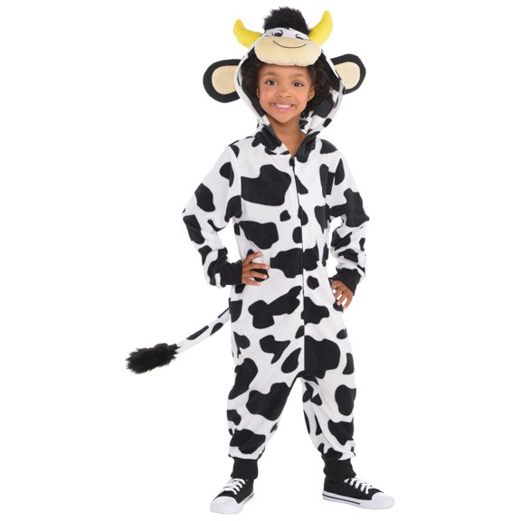 Animals Cow Fancy-Dress Costumes for Boys with Hood and Tail for Children, Kids 4T