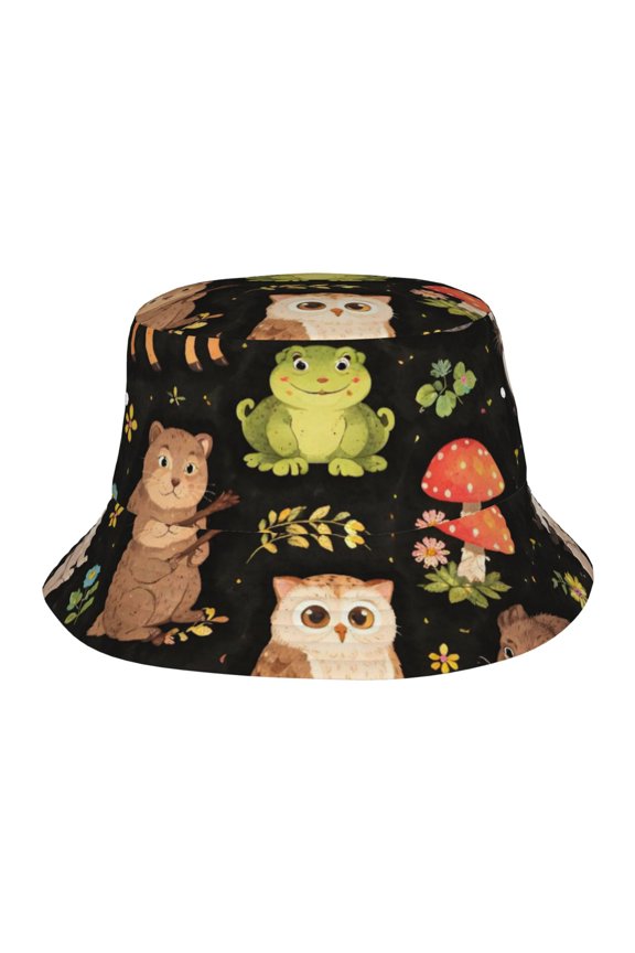 Animals Cute Forest Fisherman's Hat Lightweight and Breathable Sun Hat Suitable for Both Men and Women