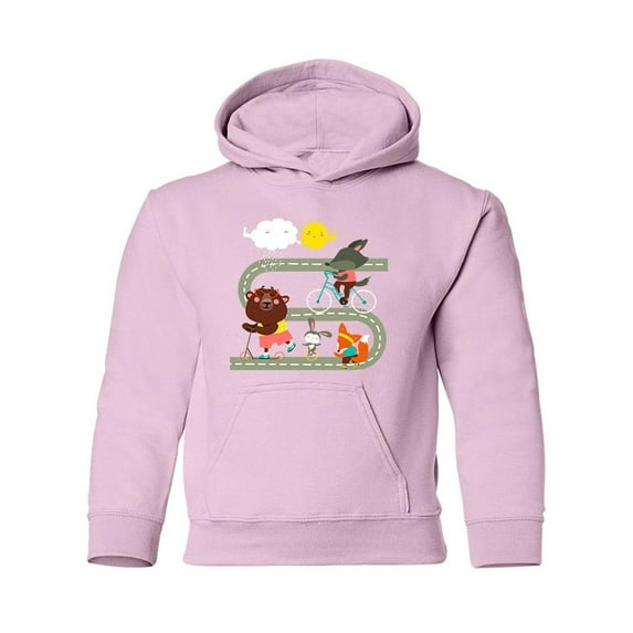 Animals Doing Activities Hoodie Juniors -Image by Shutterstock, Large