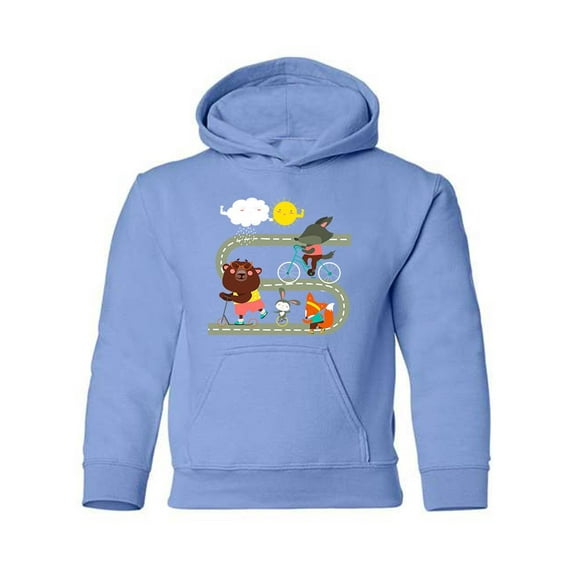 Animals Doing Activities Hoodie Juniors -Image by Shutterstock, Large