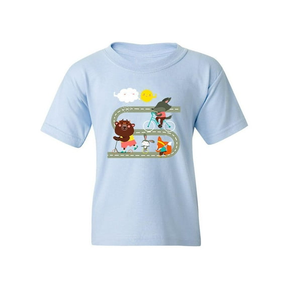 Animals Doing Activities T-Shirt Juniors -Image by Shutterstock, Large