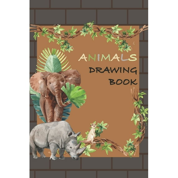 Animals Drawing Book: Drawing Coloring Workbook (Paperback)