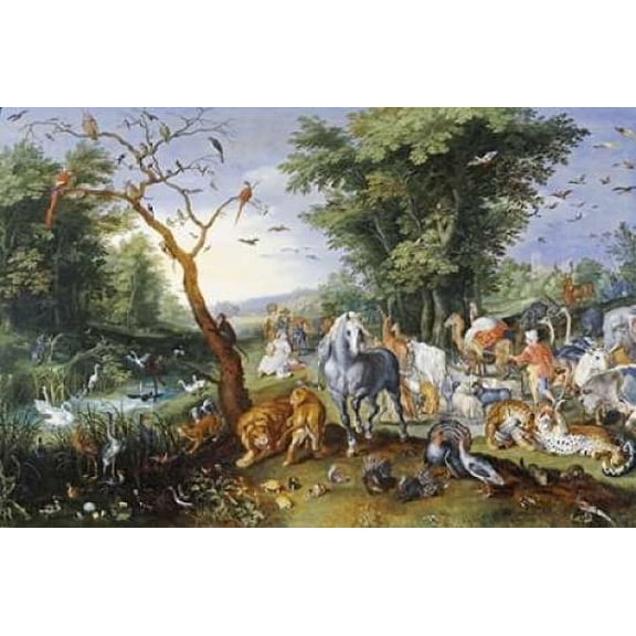 Animals Entering Noahs Ark Poster Print by Jan Brueghel the Younger (12 x 18)