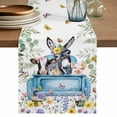 thumbnail image 1 of Animals Flowers Table Runner 48 Inches, Weeping Spring Floral Elegant Pastoral Bed Runner Dresser Scarves Tabletop for Indoor Outdoor Parties/Ceremony/Banquet, 13" x 48", 1 of 8