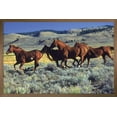 thumbnail image 1 of Animals - Horses Running on the Planes Wall Poster, 22.375" x 34", Framed, 1 of 3