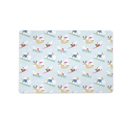 Animals In Winter Mat Rectangle -Image by Shutterstock,