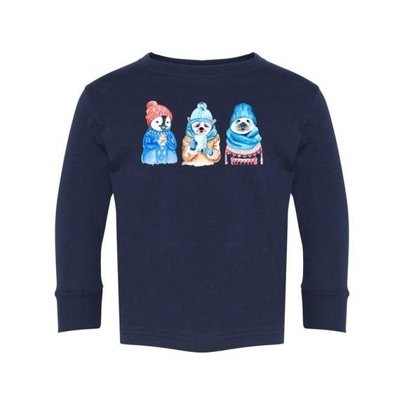 Animals In Winter Weather Long Sleeve Toddler -Image by Shutterstock,  3 Toddler
