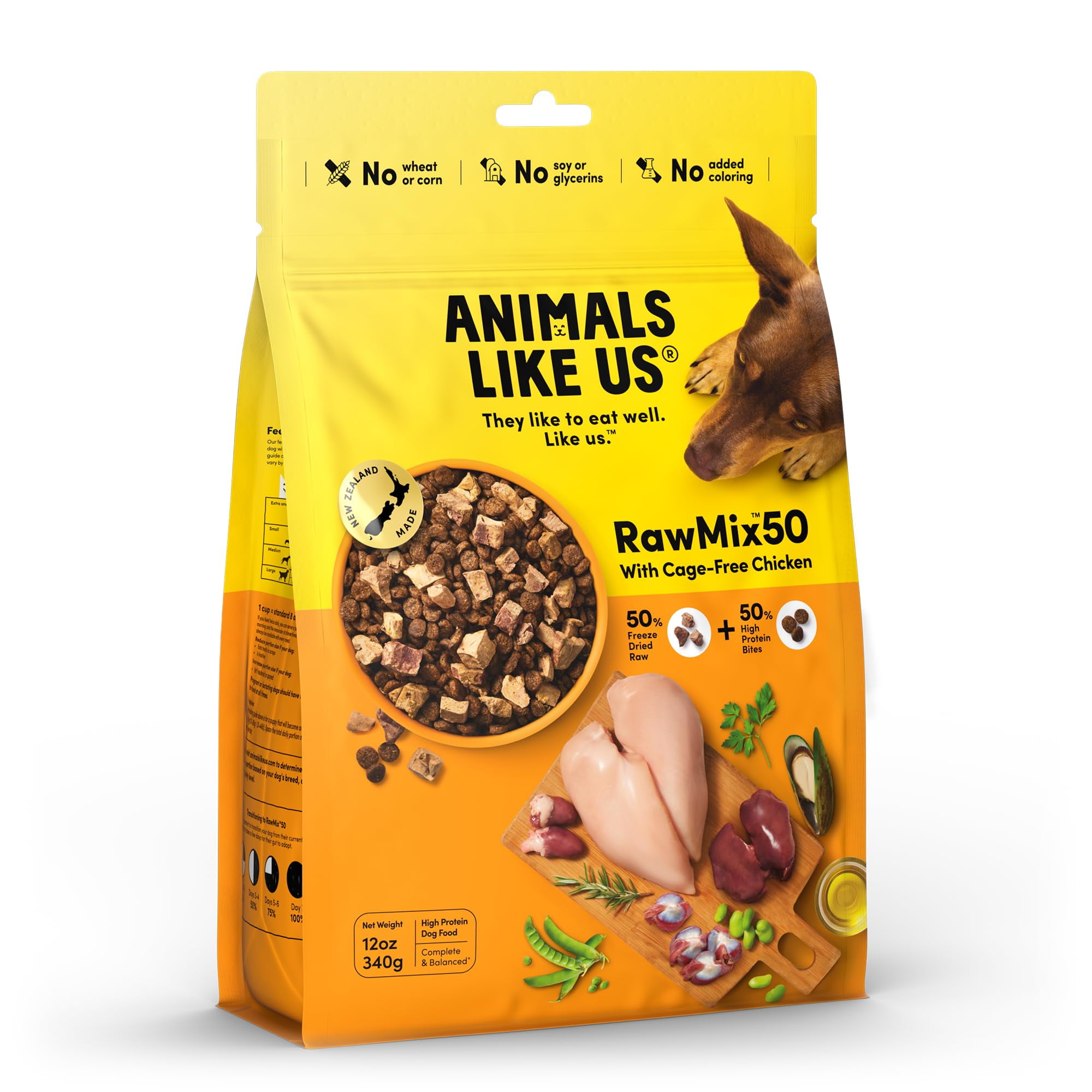 Animals Like Us RawMix50 MMF7 FreezeDried Raw CageFree Chicken Recipe