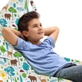 thumbnail image 1 of Animals Lounger Chair Bag, Repeating Nature Themed Demonstration of Silhouette Style Forest Sun and Trees, High Capacity Storage with Handle Container, Lounger Size, Multicolor, by Ambesonne, 1 of 5