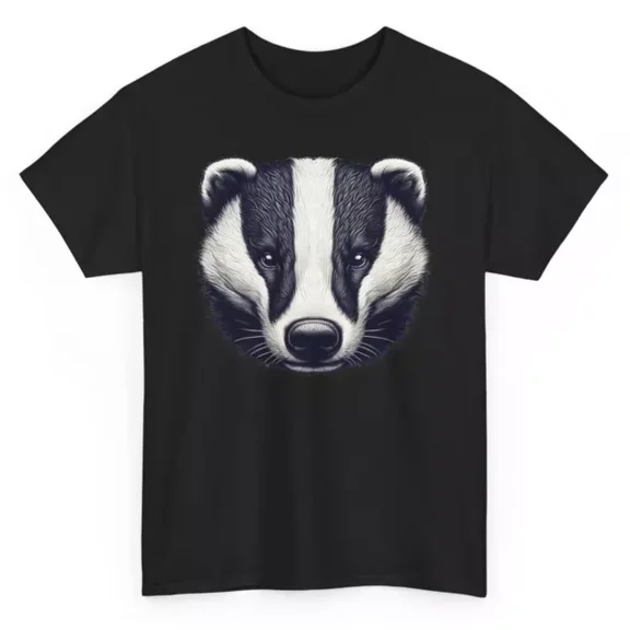 Animals Lovers Badger T-Shirt - Artistic Graphic Tee Unisex S-5XL Hot Trending Shirt, Vintage Birthday Gift