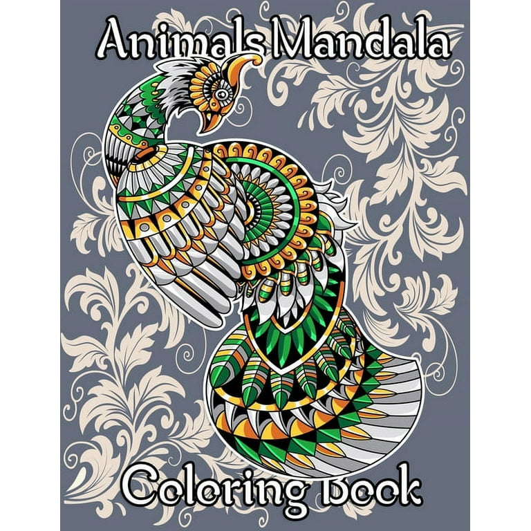 Mindfulness Coloring Book for Adults Mandala Animals: 50 unique animals in  mandala style coloring pages | adult coloring books for anxiety and