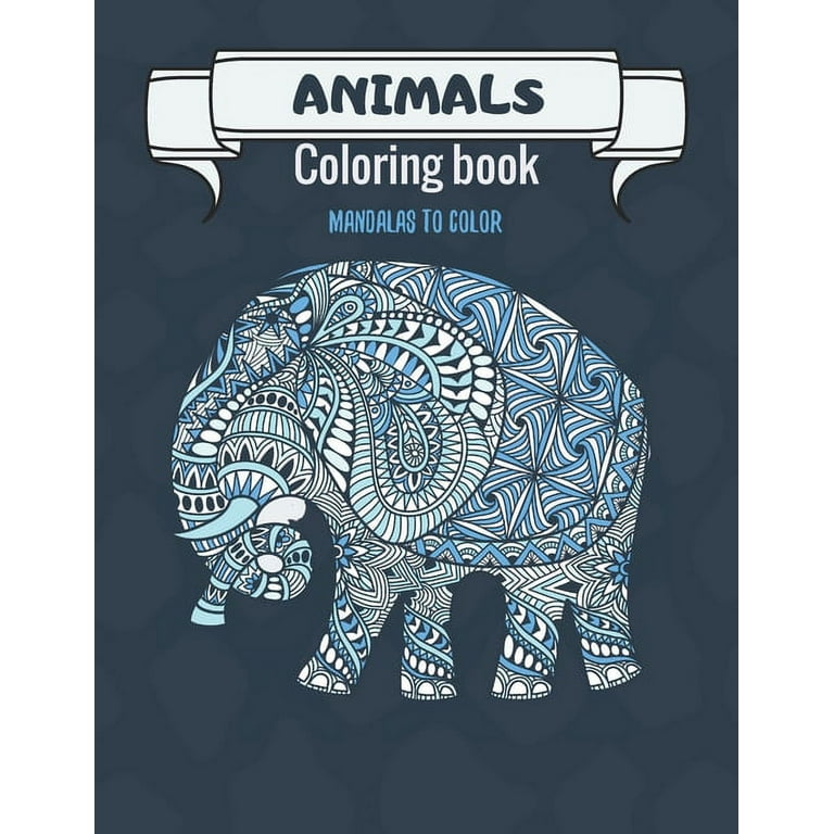 Adult Coloring Book – Animals & Birds – Stress Relieving Mandala Designs -  Volume 2: Lion, Elephant, Owl, Turtle, Peacock, Eagle, Panda, Raccoon