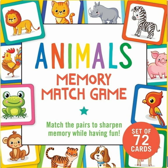 Animals Memory Match Game (Set of 72 Cards) (Other)