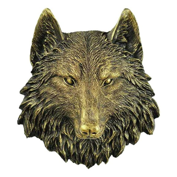 Animals Mounted Bust Large Sculpture Animals Decor Taxidermy Mounts and Wall Mounted Crafts Ornaments , Wolf