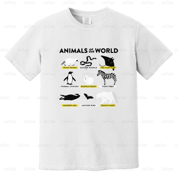 Animals Of The Trash Panda Danger Noodle Sea Flap Flap Comfort Color T-Shirt Unisex, up to 4XL