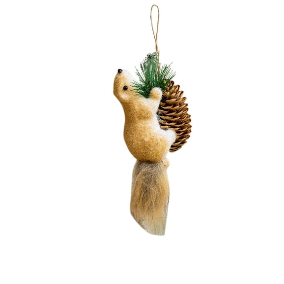 Animals Ornaments, Squirrel Christmas Tree Decor, Hanging decoration, Christmas Gift, Squirrel Doll(Brown)