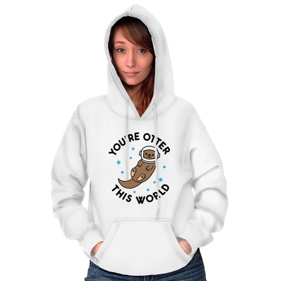 Otter This World Adorable Animal Hoodie Sweatshirt Women Men Brisco Brands L