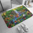 Animals Painting Bath Rugs Absorbent Non Slip Door Mats Soft Carpet