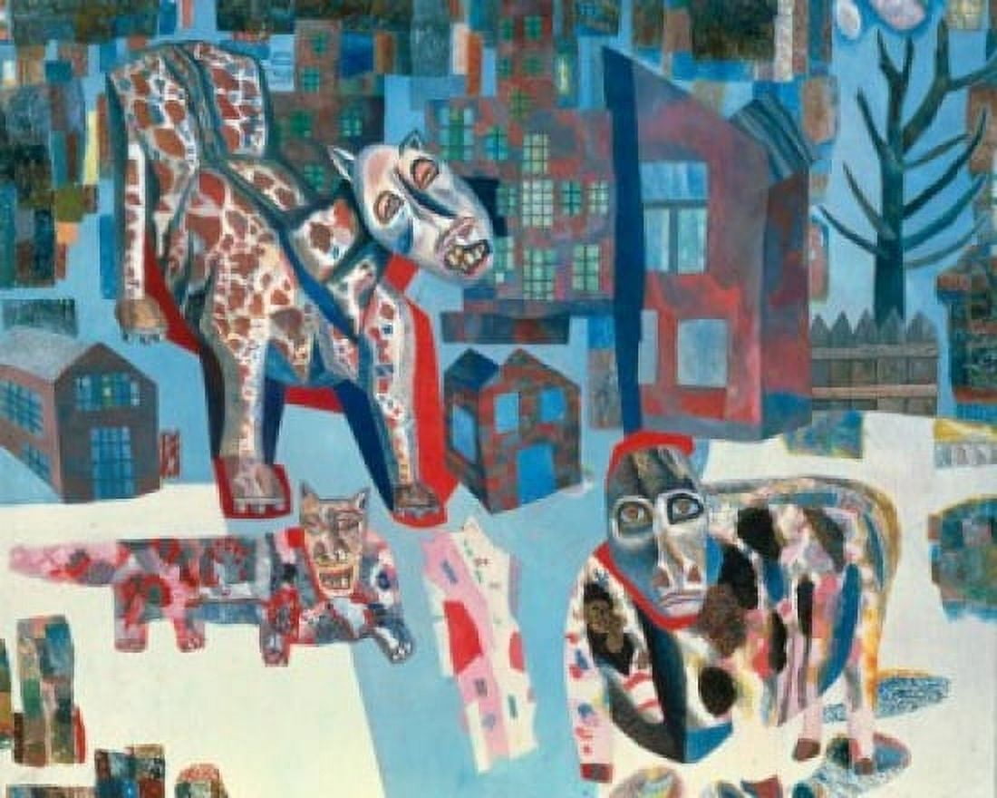 The Animals by Pavel Nikolaevic Filonov oil on canvas 1925-1926 1883-1941 Russia St Petersburg State Russian Museum Canvas Art - Pavel Nikolaevic Filonov (18 x 24)