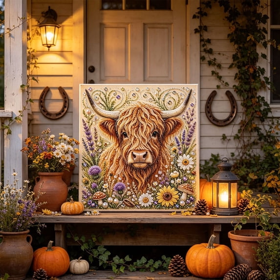 Animals Pearl Diamond Art Kits | 5D Diamond Art Accessories for Beginners, DIY Animal Special Shape Gem Art Craft for Adults,Home Wall Art Decor (Cattle)