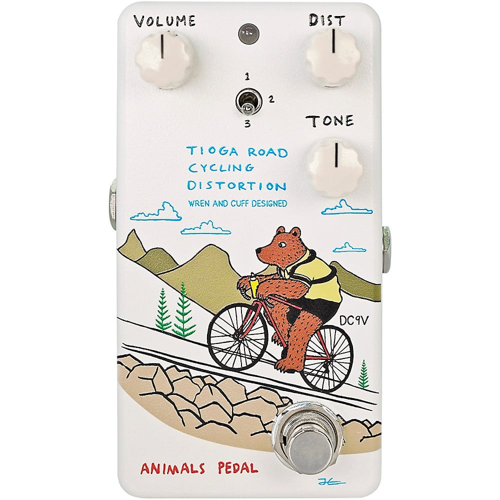 Animals Pedal Tioga Road Cycling Distortion V2 Effects Pedal White