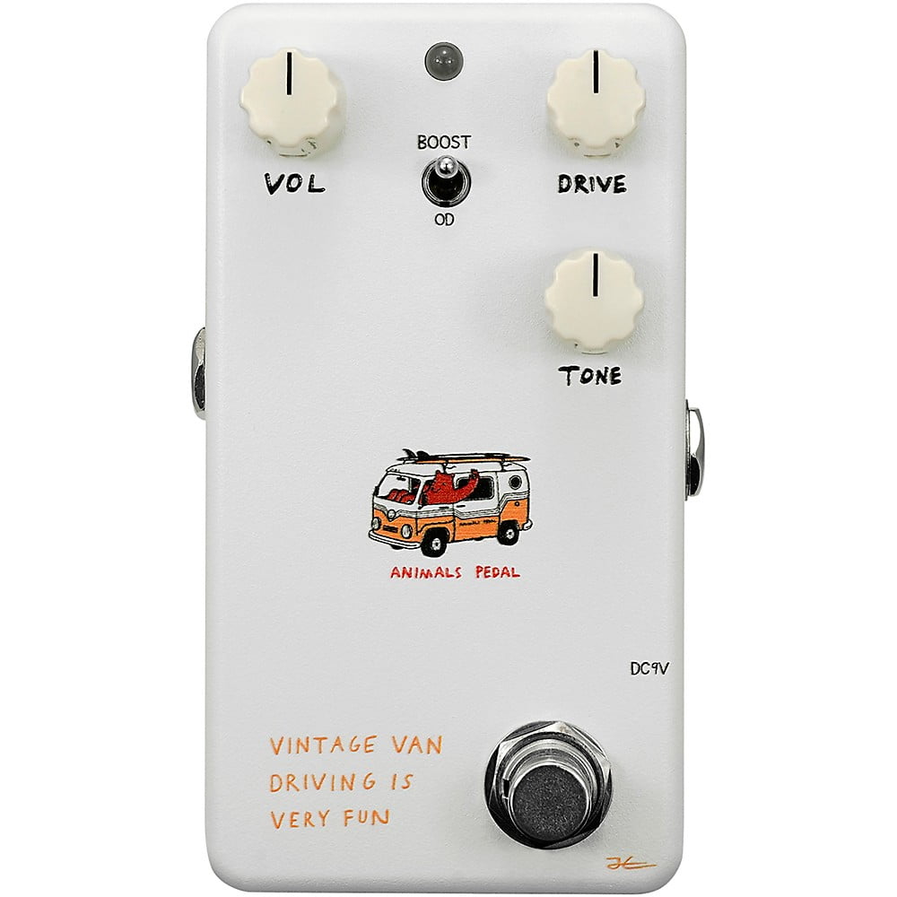 Animals Pedal Vintage Van Driving Is Very Fun Overdrive V2 Effects Pedal White