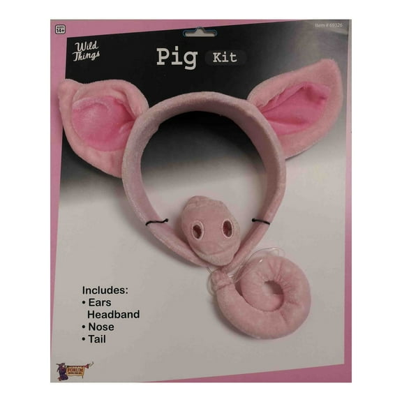 Animals Pig Costume Accessories Set, with Ears, Nose and Tail (3 Piece)