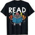 thumbnail image 1 of Animals Read Reading Book Librarian Across America Kids T-Shirt, 1 of 4
