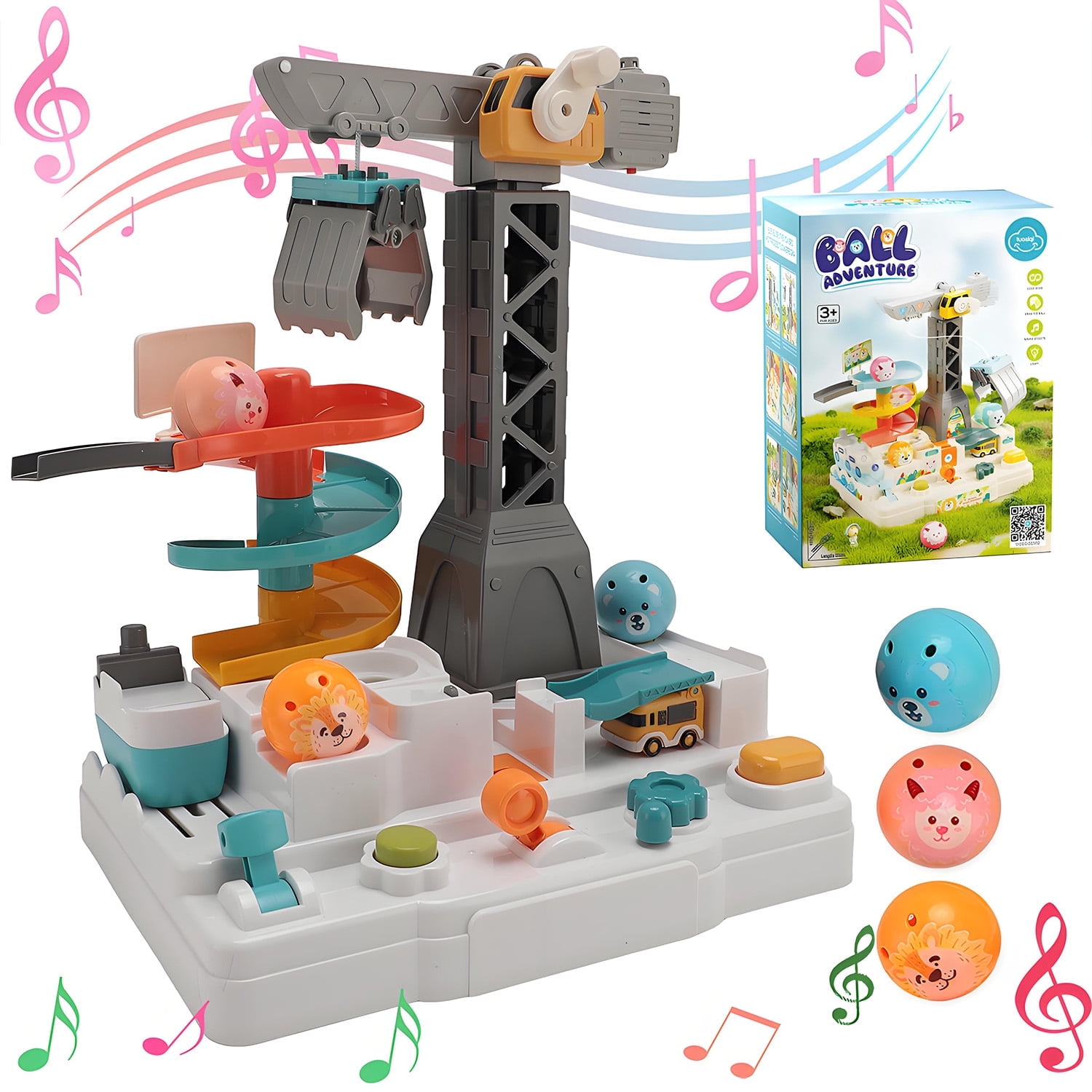 Super Ball Drop with Double Drop Bridge and Spacers for High and More Stable Structures for Advanced Babies Toddlers and Preschool＿並行輸入品