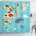 thumbnail image 1 of Ambesonne North America Shower Curtain, Indigenous Animals, 69"Wx75"L, Multicolor, 1 of 3