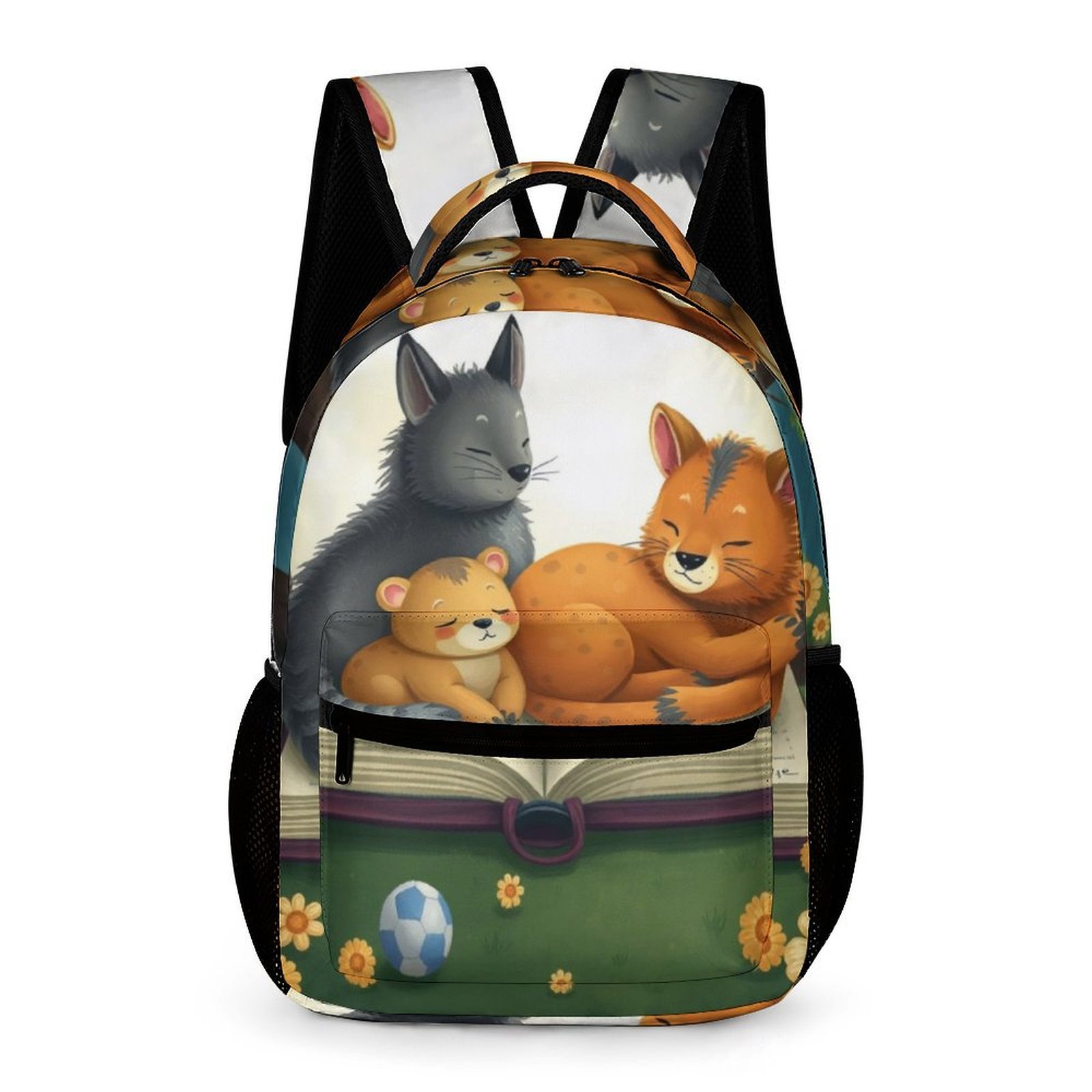 Animals Sleeping Book Backpack Lightweight Laptop Backpacks College ...