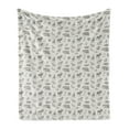 thumbnail image 1 of Animals Soft Flannel Fleece Blanket, Pattern with Different Hand-drawn Style Forest Inhabitants Sketch Artwork, Cozy Plush for Indoor and Outdoor Use, 50" x 60", Pale Grey and Taupe, by Ambesonne, 1 of 6